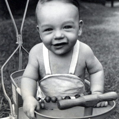 Billy Windsor in walker in 1949